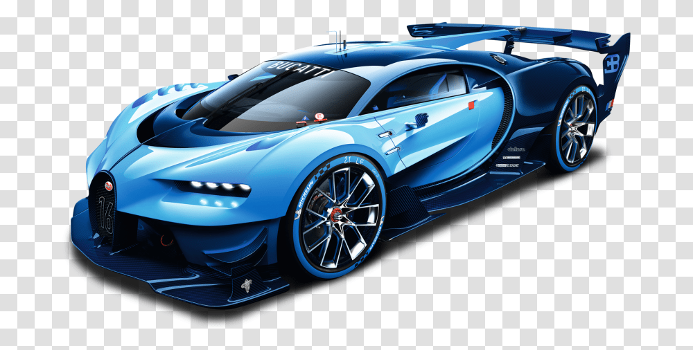 Blue Race Car Image Bugatti Vision Gran Turismo, Vehicle, Transportation, Automobile, Wheel Transparent Png