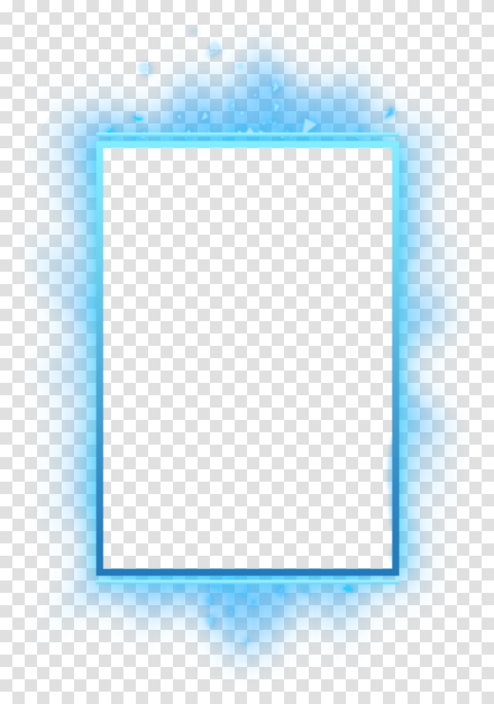 Blue Rectangle Translucent Electric Blue, Window, Monitor, Screen, Electronics Transparent Png