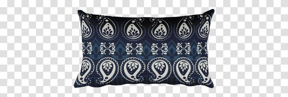 Blue Rectangular Pillow Cushion, Rug, Pottery, Pattern, Floral Design Transparent Png