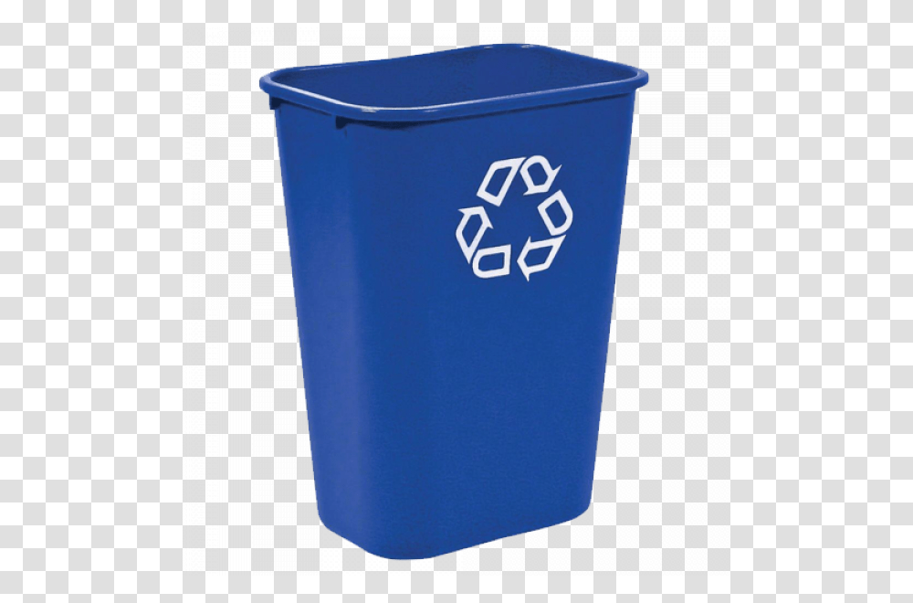 Blue Recycling Bin, Tin, Can, Basket, Trash Can Transparent Png
