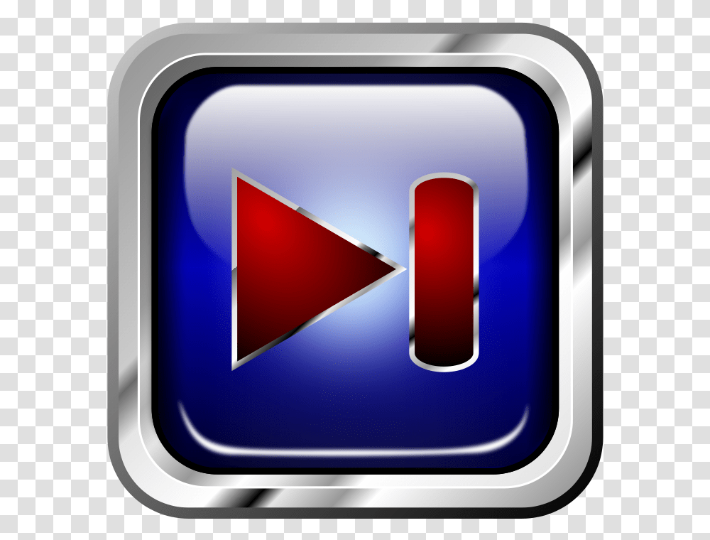 Blue Red And Blue Play Button, Logo, Trademark, Word Transparent Png