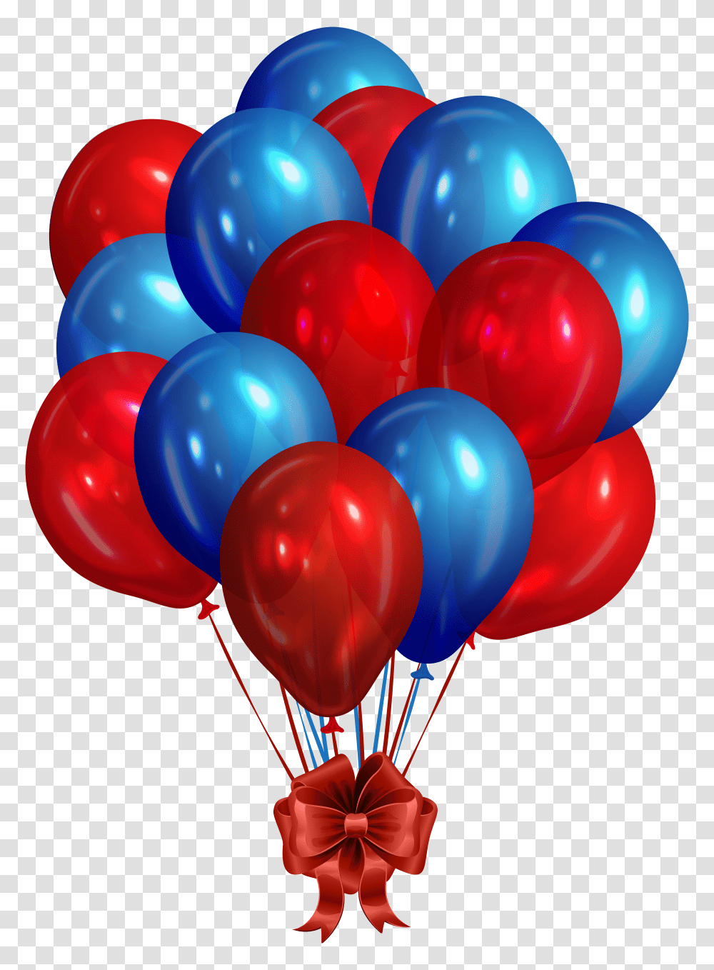 Blue Red Bunch Of Balloons Clip Art Gallery Transparent Png