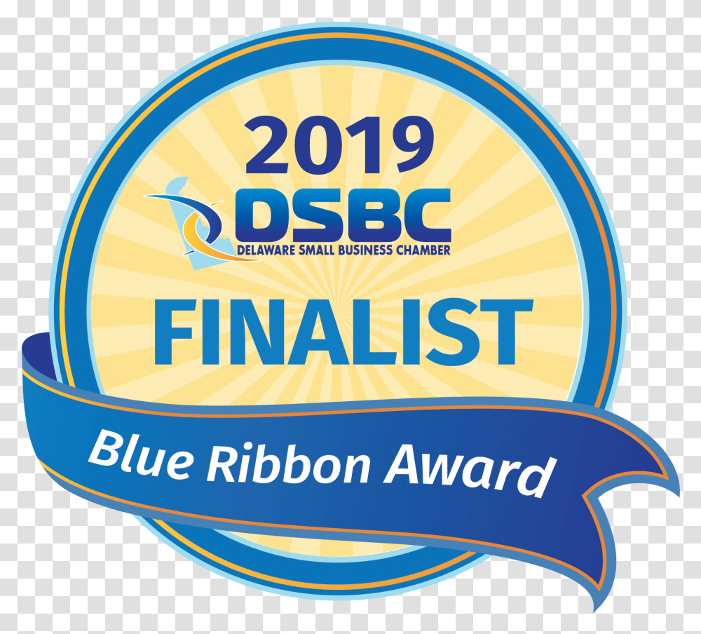 Blue Ribbon Awards 2019 Delaware Small Business Chamber Clip Art, Label, Text, Logo, Symbol Transparent Png