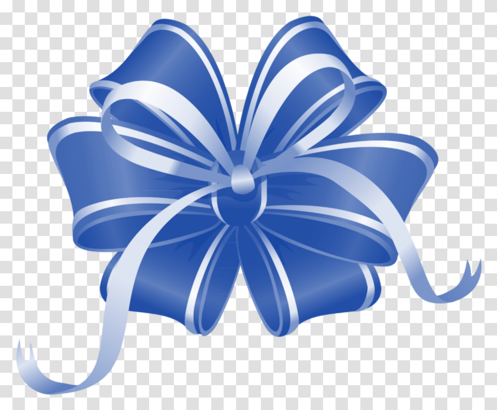 Blue Ribbon Bow Navidad, Petal, Flower, Plant, Blossom Transparent Png