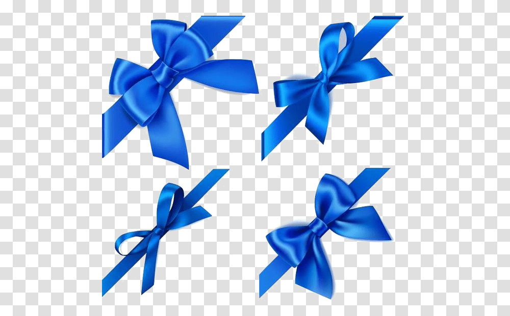 Blue Ribbon Bow Vector, Gift, Tie Transparent Png