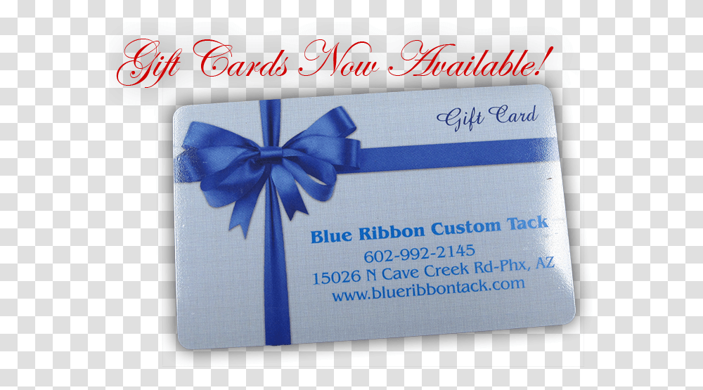 Blue Ribbon Custom Tack - Everything For The Horseman Gift Certificate, Text, Business Card, Paper Transparent Png