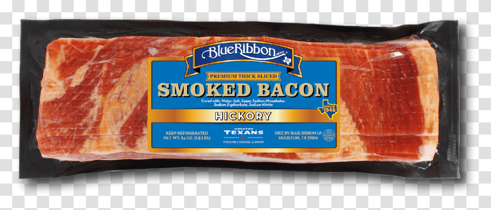 Blue Ribbon - Sausage & Bacon Ribbon, Pork, Food, Plant, Sliced Transparent Png