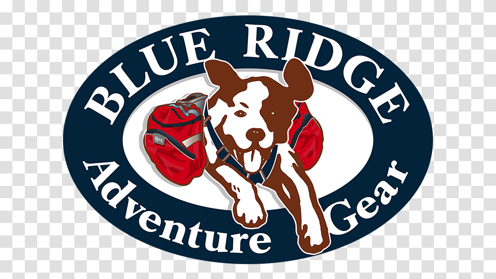 Blue Ridge Adventure Gear Comfort Camping Hiking Dog Logo, Symbol, Text, Hand, Mammal Transparent Png