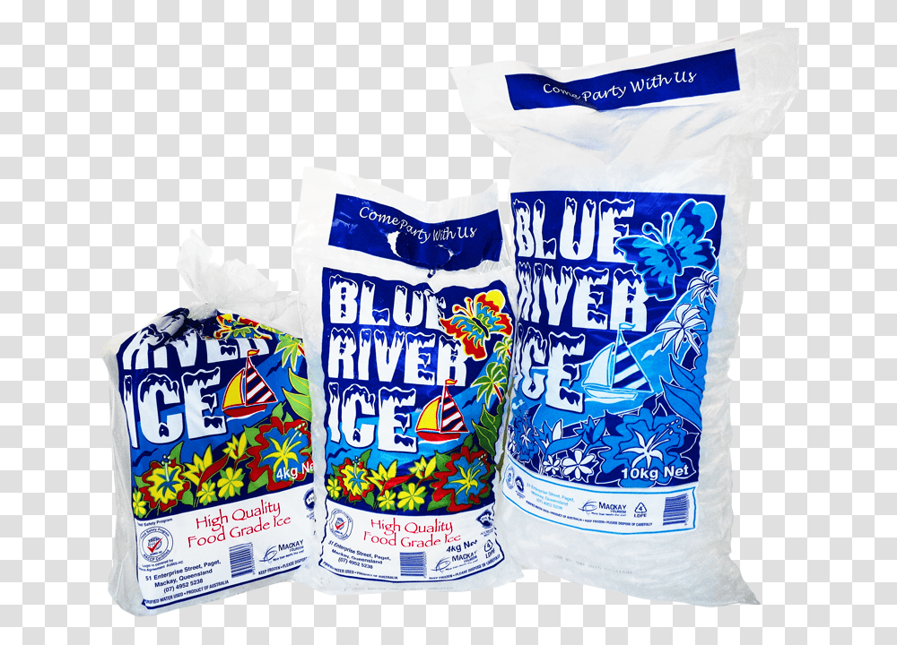 Blue River Ice Bags And Block Snack, Food, Candy Transparent Png