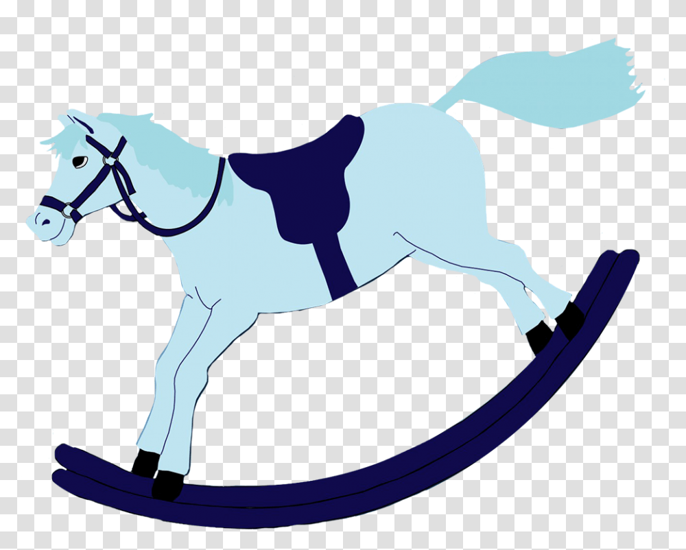 Blue Rocking Horse Baby Clipart Infant, Mammal, Animal, Stallion, Colt Horse Transparent Png