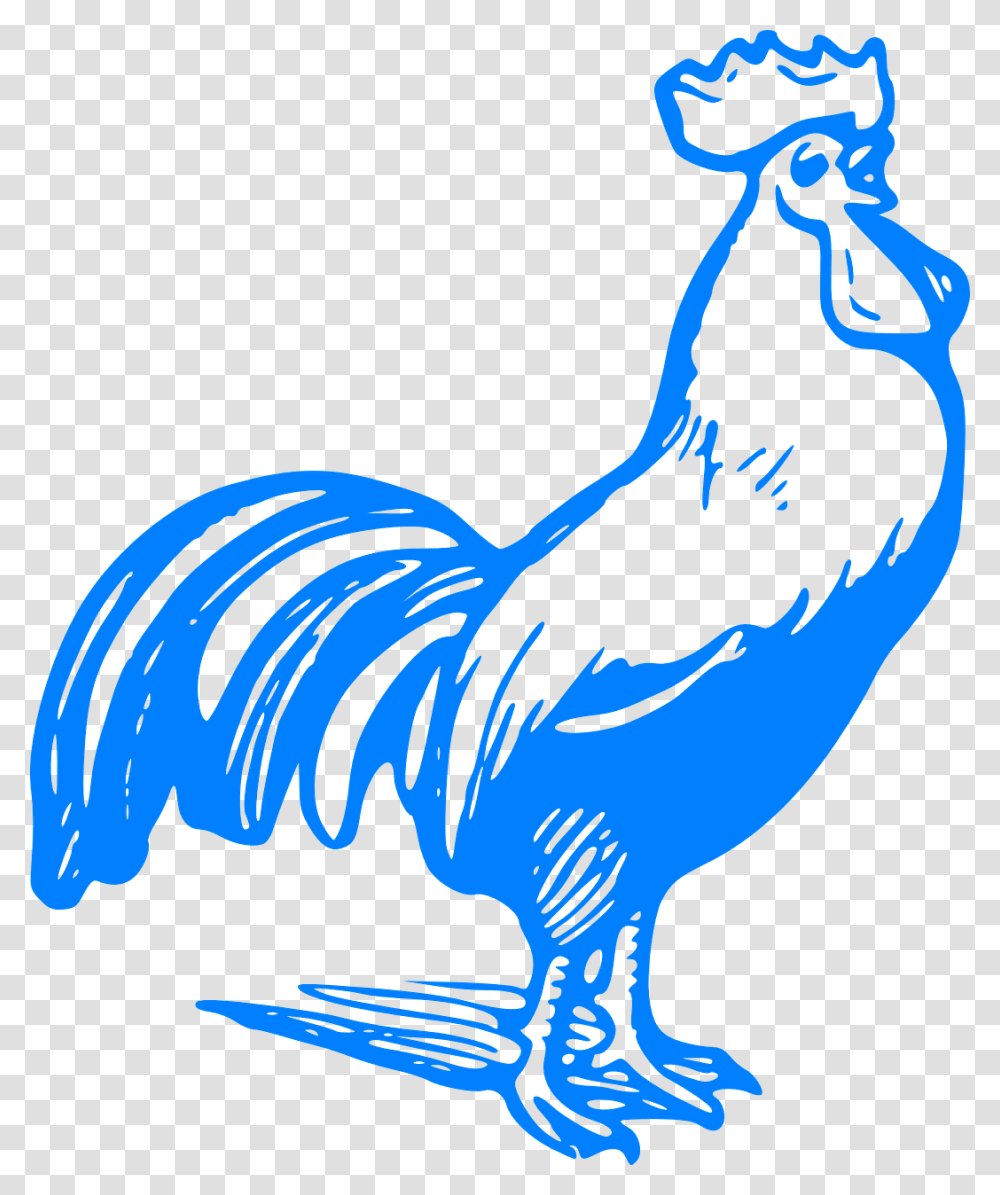 Blue Rooster Clipart, Animal, Bird, Poultry, Fowl Transparent Png