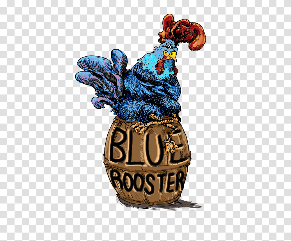 Blue Rooster Food Company, Chicken, Bird, Animal, Statue Transparent Png