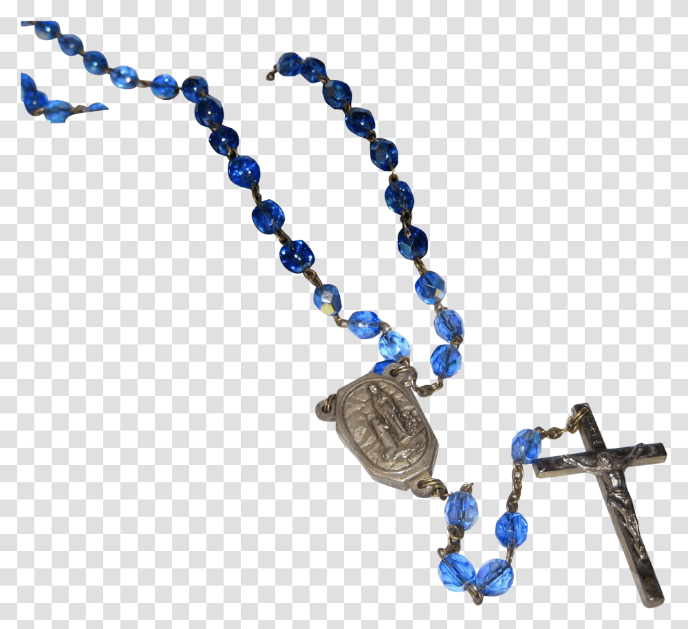 Blue Rosary Background, Accessories, Accessory, Pendant, Cross Transparent Png