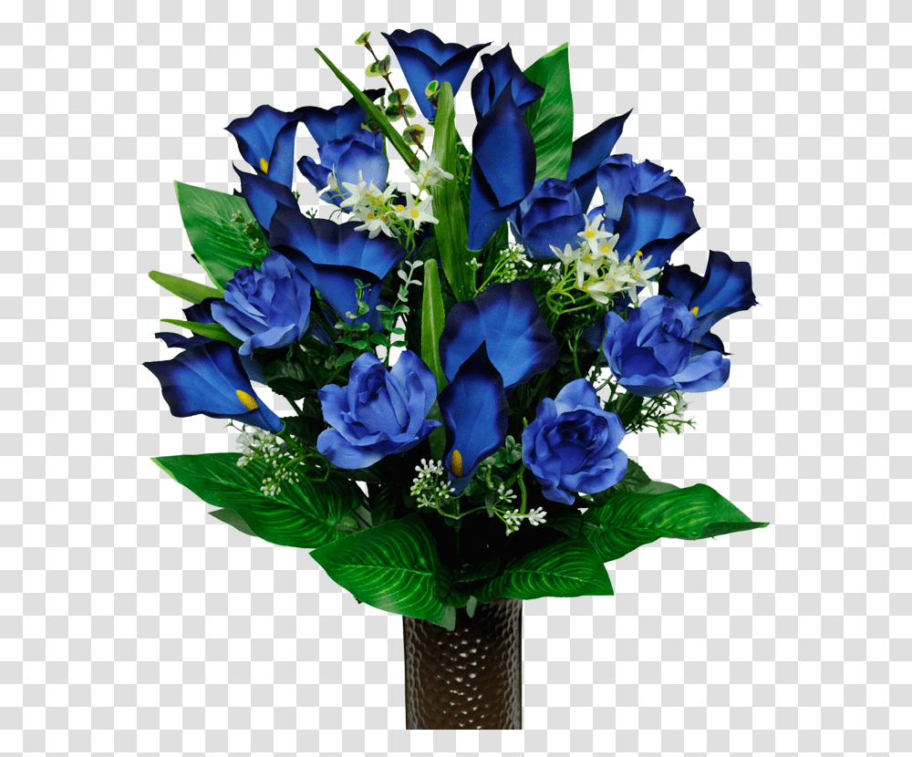 Blue Rose Amp Calla Lily Blue Rose, Plant, Flower, Blossom, Flower Bouquet Transparent Png
