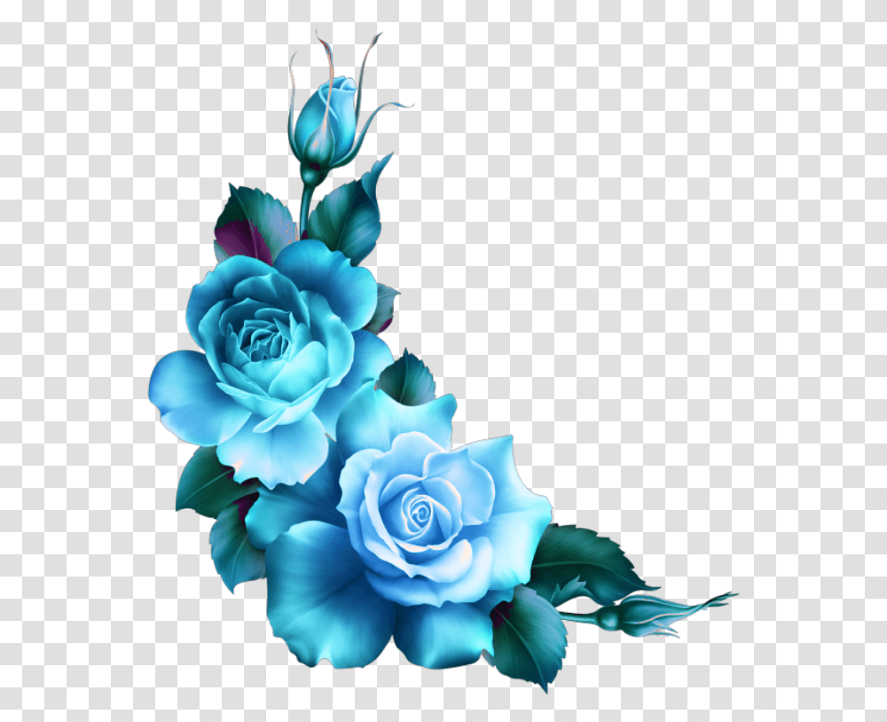 Blue Roses Flowers Flower Rose Border Blue Rose Flower Drawing, Plant, Graphics, Art, Blossom Transparent Png