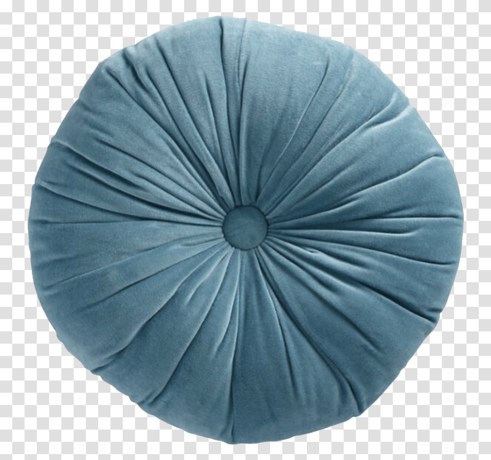 Blue Round Pillow Blue Velvet Throw Pillows, Cushion, Person, Human Transparent Png