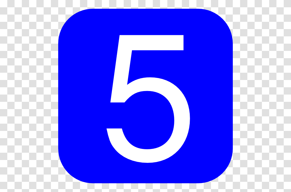 Blue Rounded Square With Number 5 Hi, Label, First Aid Transparent Png