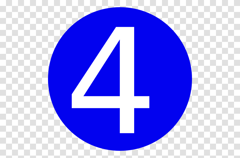 Blue Rounded With Number 4 Hi, First Aid Transparent Png