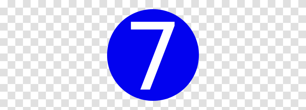 Blue Rounded With Number 7 Md Transparent Png
