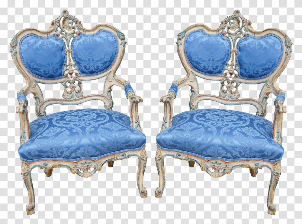 Blue Royal Chair, Furniture, Throne, Armchair Transparent Png