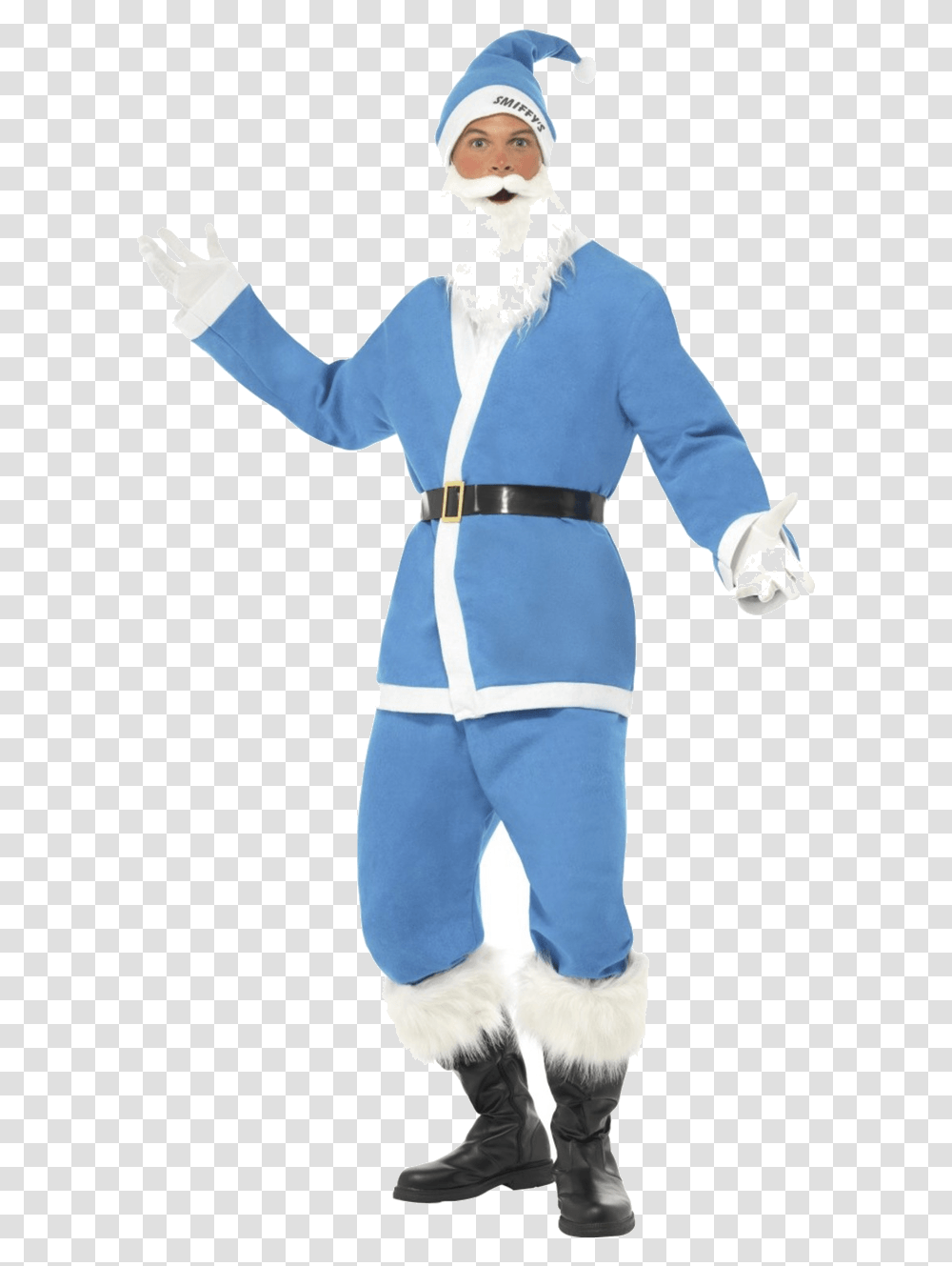 Blue Santa Outfit, Costume, Person, Sailor Suit Transparent Png