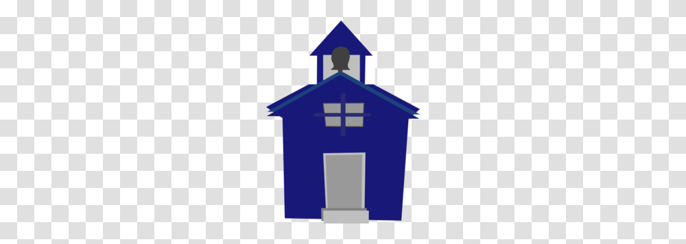 Blue Schoolhouse Clip Art, Building, Architecture, Housing, Cross Transparent Png