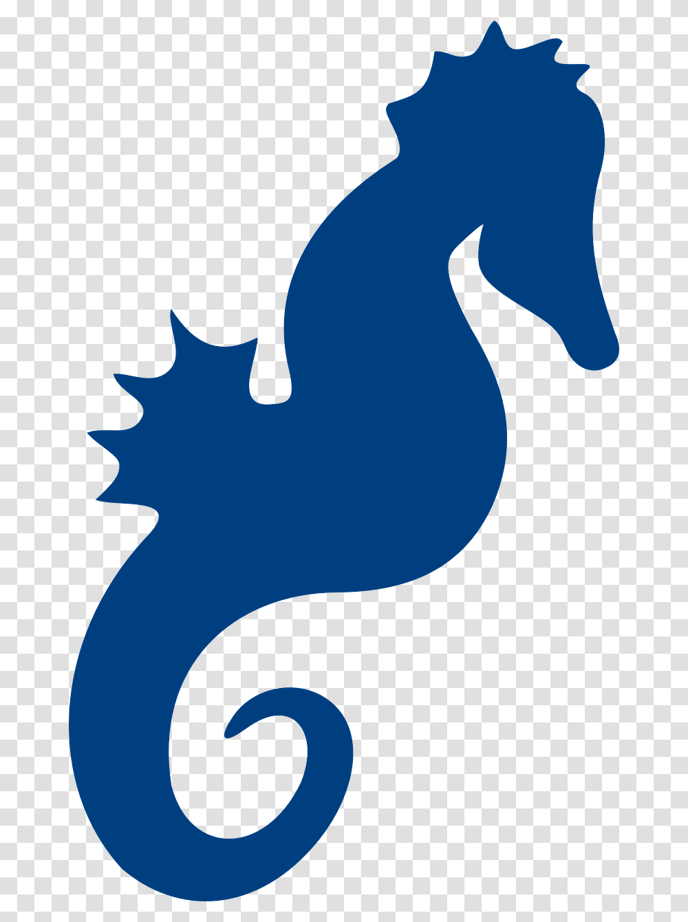 Blue Sea Horse Cartoon, Silhouette, Animal, Stencil Transparent Png