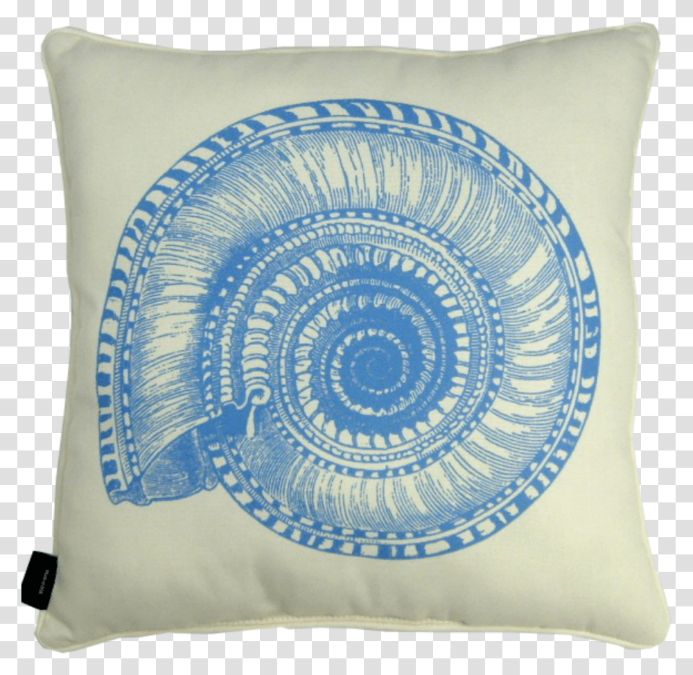 Blue Shell Coastal Pillow, Cushion, Rug Transparent Png