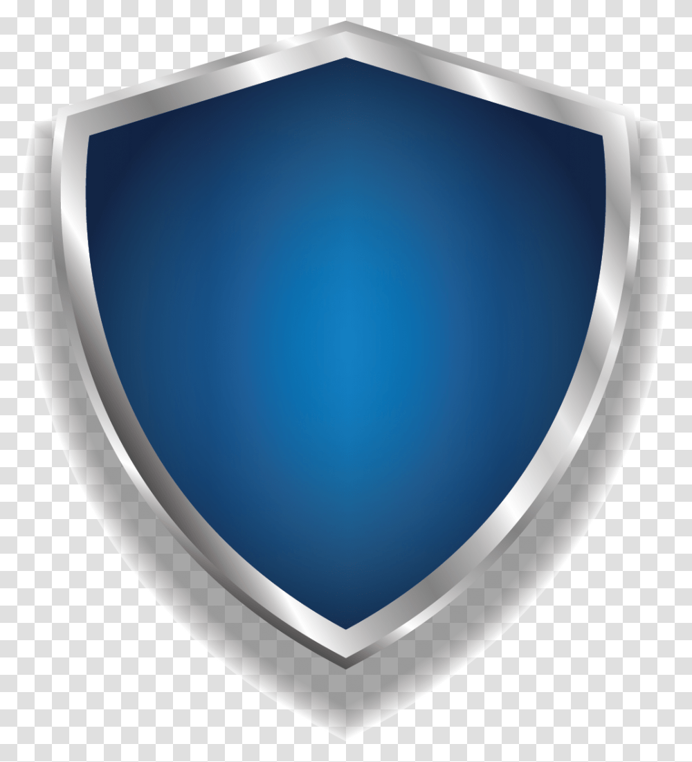 Blue Shield One Top Point Badge With White Border Blue Shield Badge, Armor, Security Transparent Png