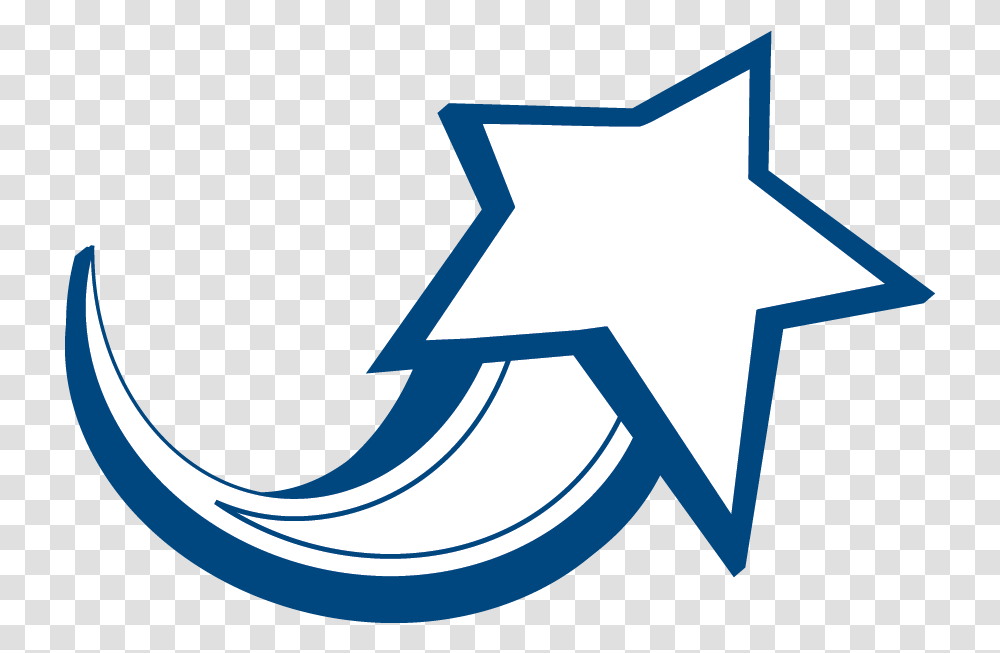Blue Shooting Star Clipart Clip Art Shooting Stars, Symbol, Star Symbol, Cross Transparent Png