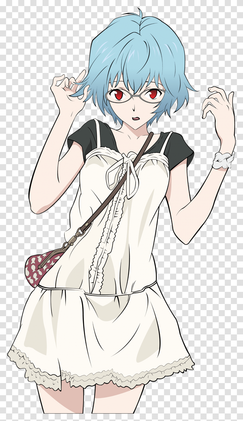 Blue Short Hair Anime, Manga, Comics, Book, Person Transparent Png