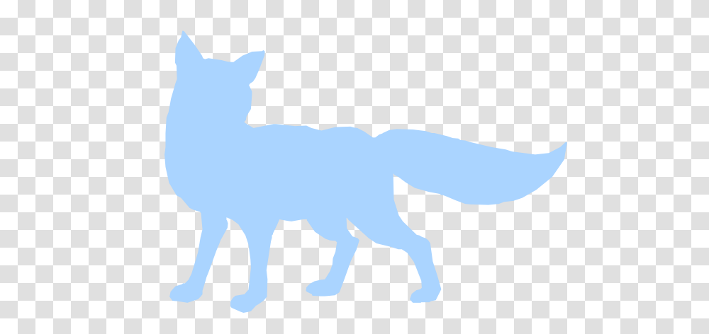 Blue Shy Fox Silhouette Clip Art For Web, Animal, Mammal, Wolf, White Transparent Png