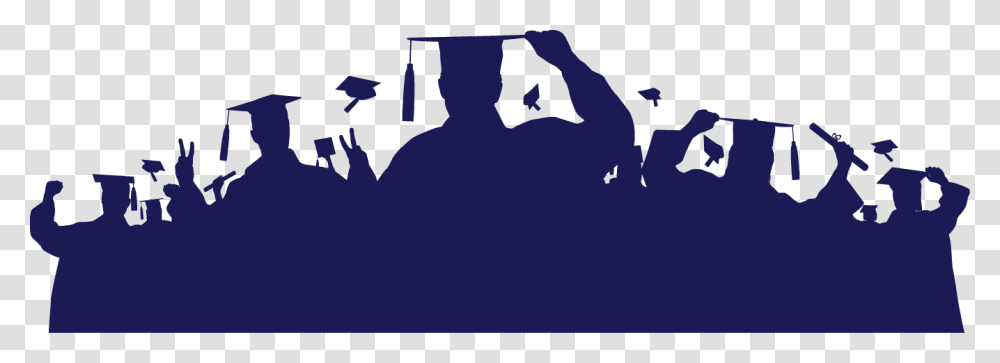 Blue Silhouette Graduation Download Graduation Silhouette, Person, Outdoors, Nature Transparent Png
