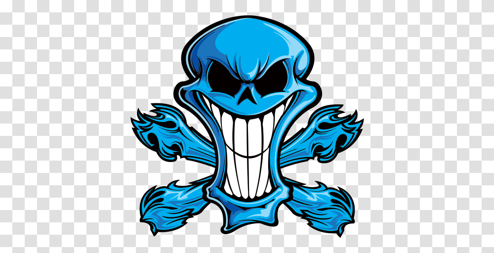 Blue Skull Blue Skull Cartoon, Emblem Transparent Png