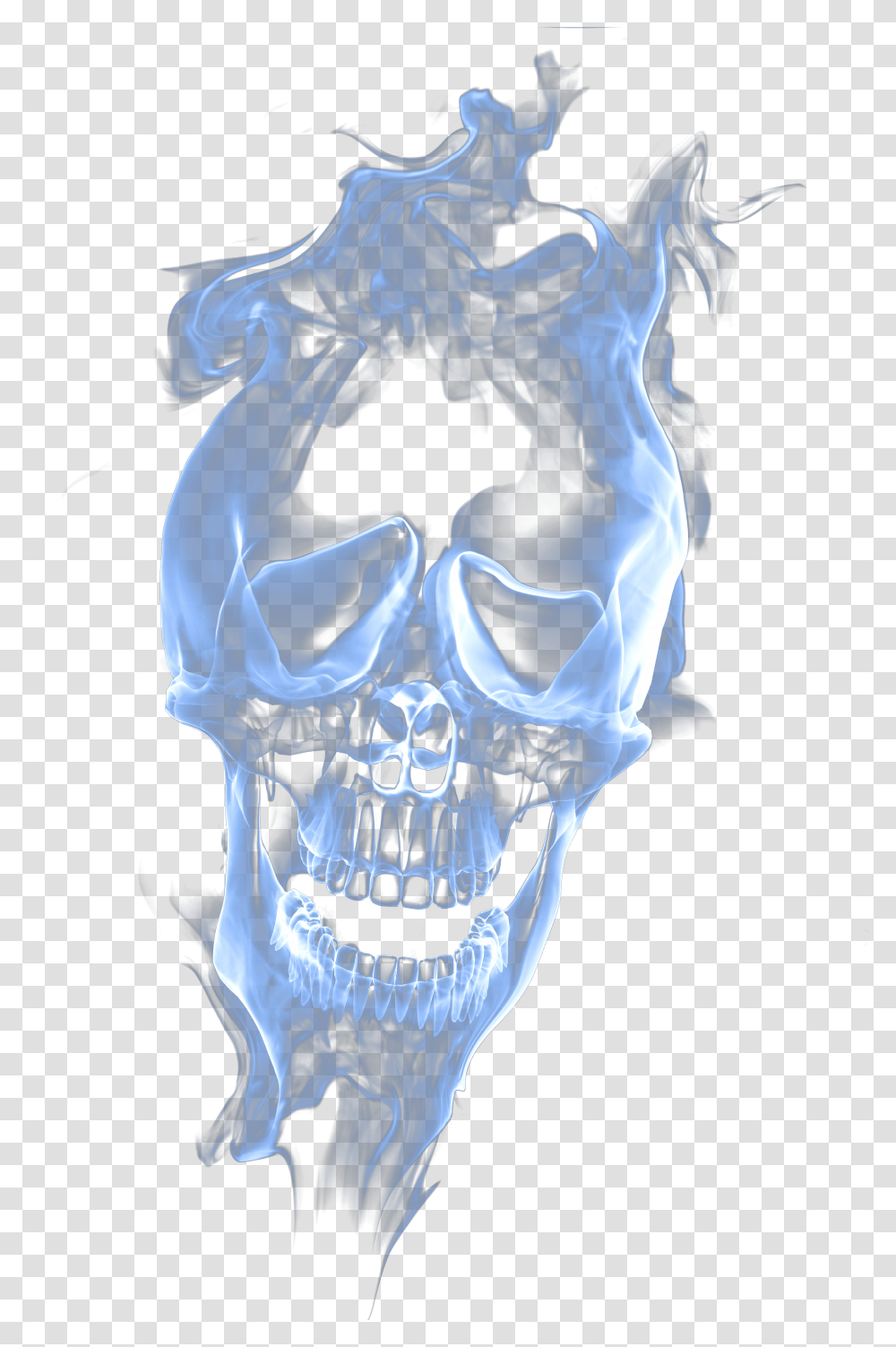 Blue Skull Smoke Skull Transparent Png