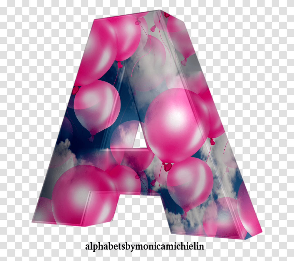 Blue Sky Alphabet With Pink Balloons Dot, Graphics, Art, Inflatable Transparent Png