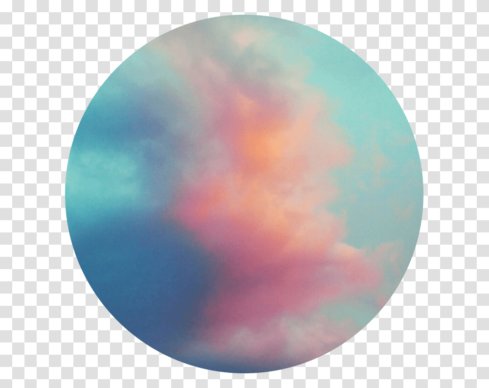 Blue Sky Clouds Circle Background Aesthetic Circle, Nature, Moon, Outer Space, Night Transparent Png