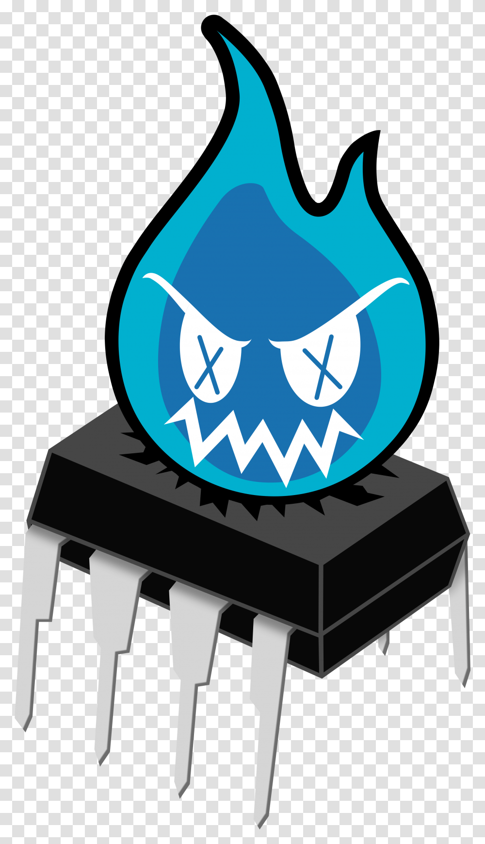 Blue Smoke Monster Sparky Blue Smoke Monster Ave, Symbol, Emblem, Electronics, Trophy Transparent Png