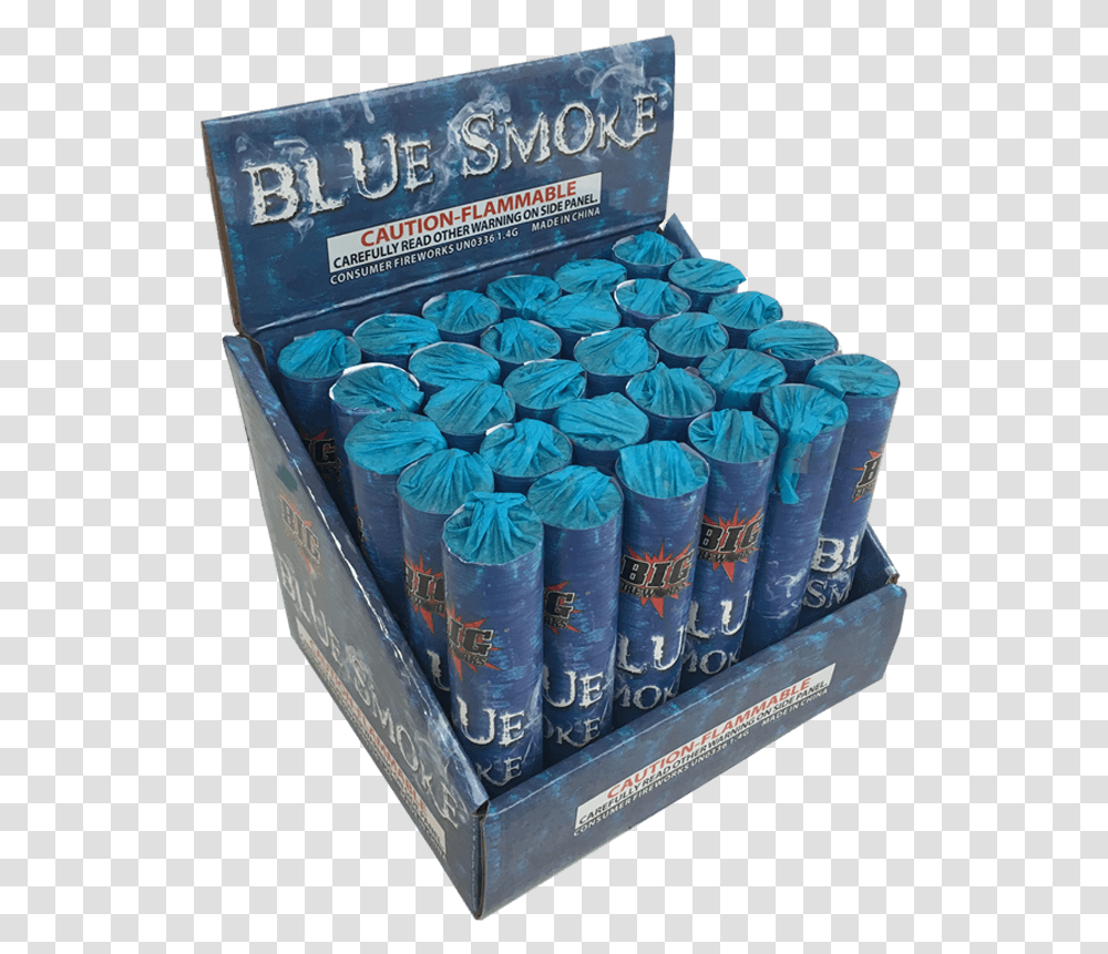 Blue Smoke Smoke Tubes Blue Color, Box, Weapon, Weaponry, Cylinder Transparent Png