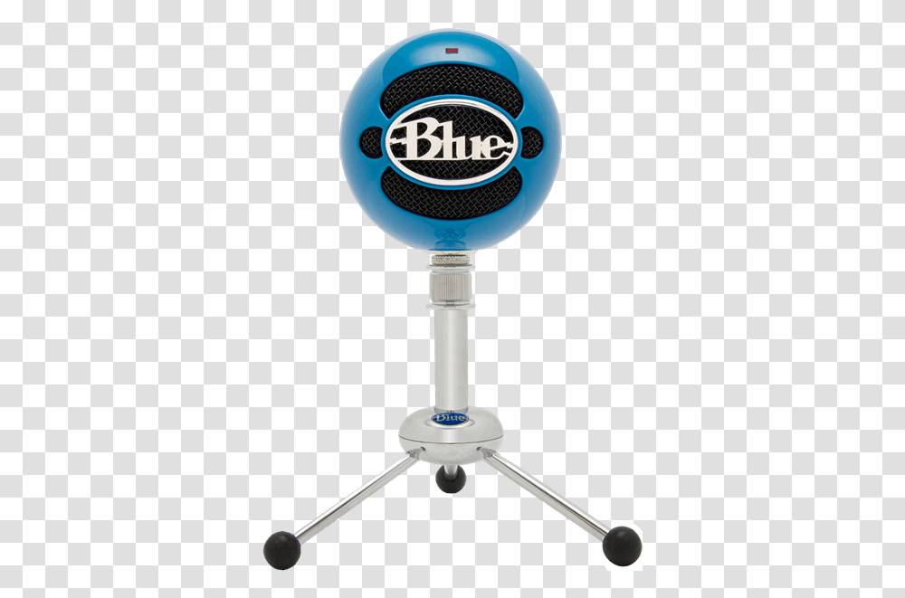 Blue Snowball Mic Blue, Lamp, Microphone, Electrical Device, Glass Transparent Png