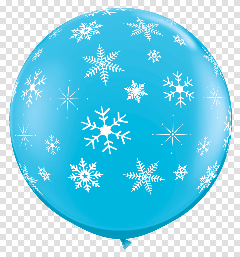 Blue Snowflake, Balloon, Sphere Transparent Png