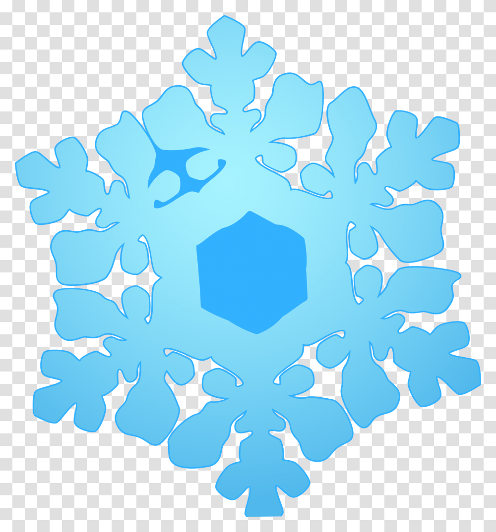 Blue Snowflake Cloud Motif, Painting Transparent Png