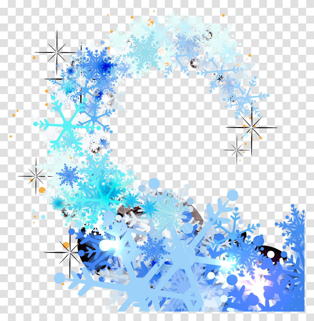 Blue Snowflake Floating Adobe Illustrator, Ornament, Pattern, Fractal, Graphics Transparent Png