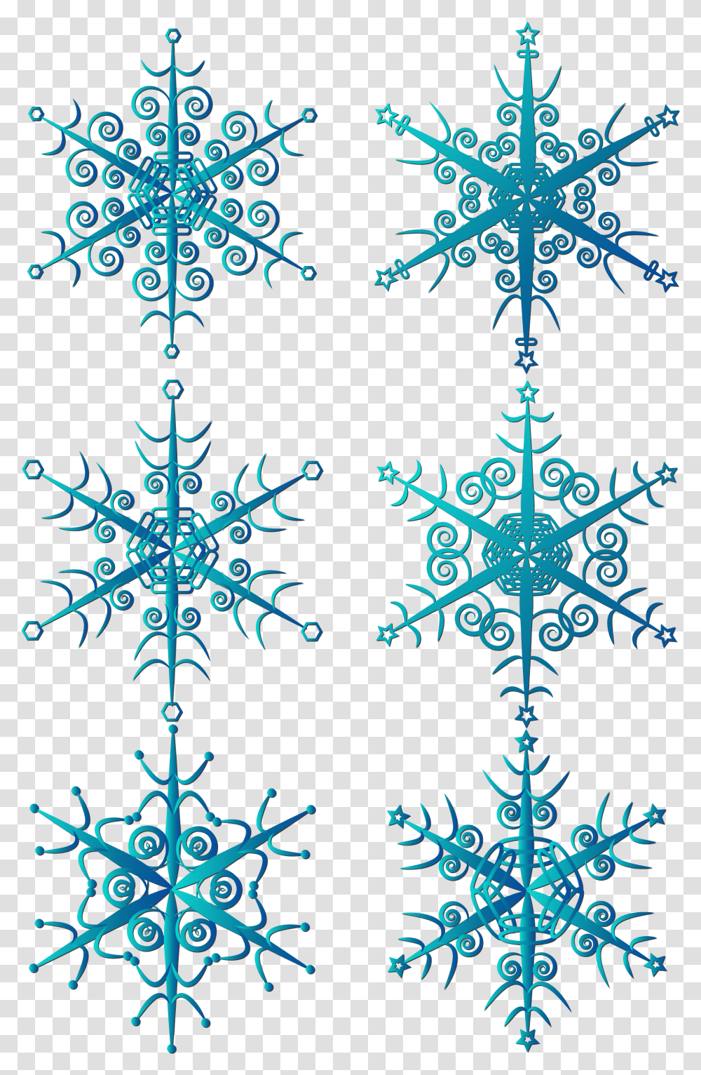 Blue Snowflakes Snowflake, Pattern, Ornament Transparent Png