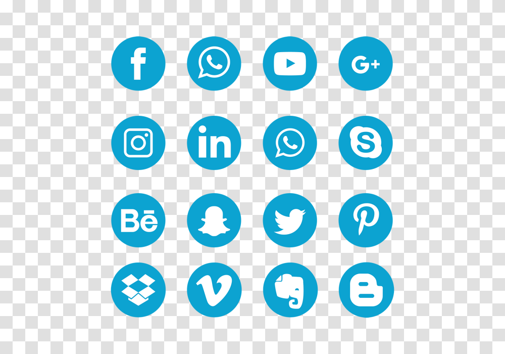 Blue Social Media Icons Social Media Icon And Vector, Alphabet, Number Transparent Png