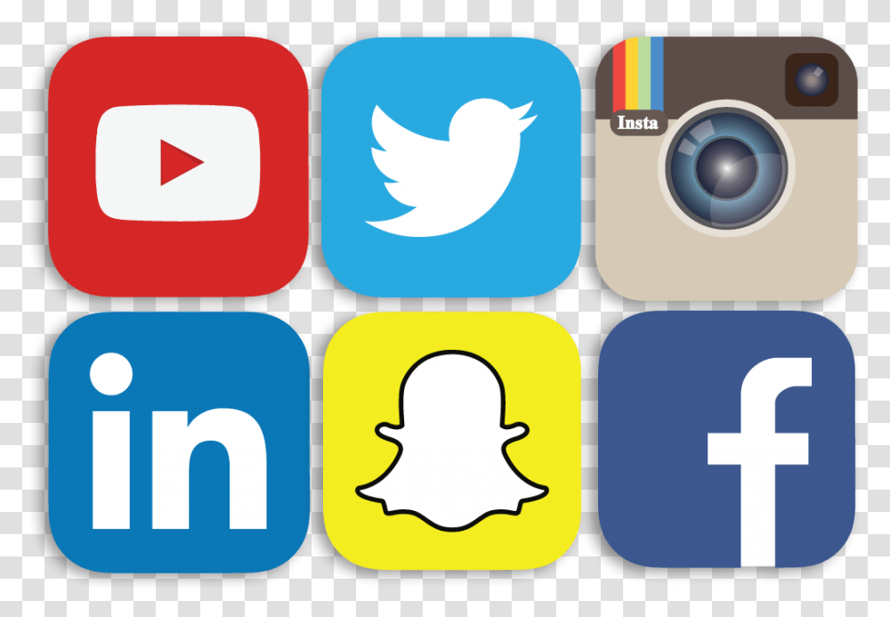 Blue Social Media Icons Social Media Icons Facebook Whatsapp Twitter Instagram, Label, Logo Transparent Png