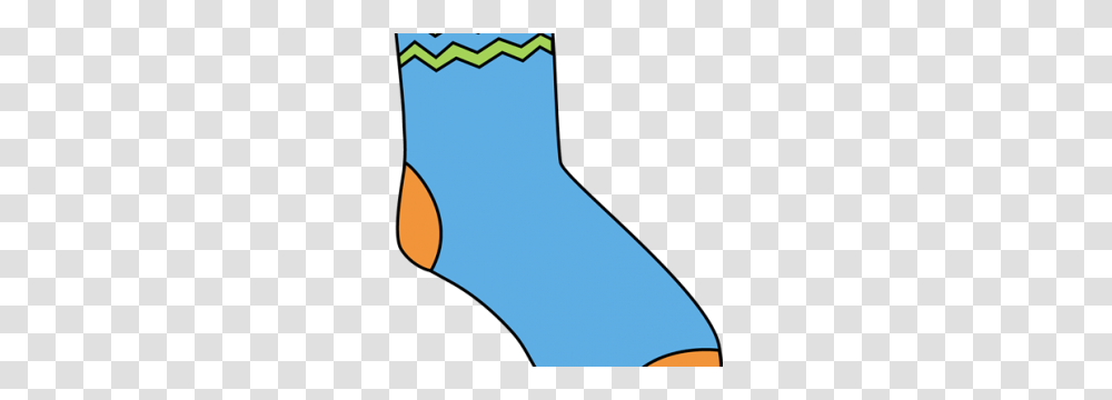 Blue Sock Clip Art Blue Sock With Orange On The Toes And Heel, Stocking, Christmas Stocking, Gift Transparent Png