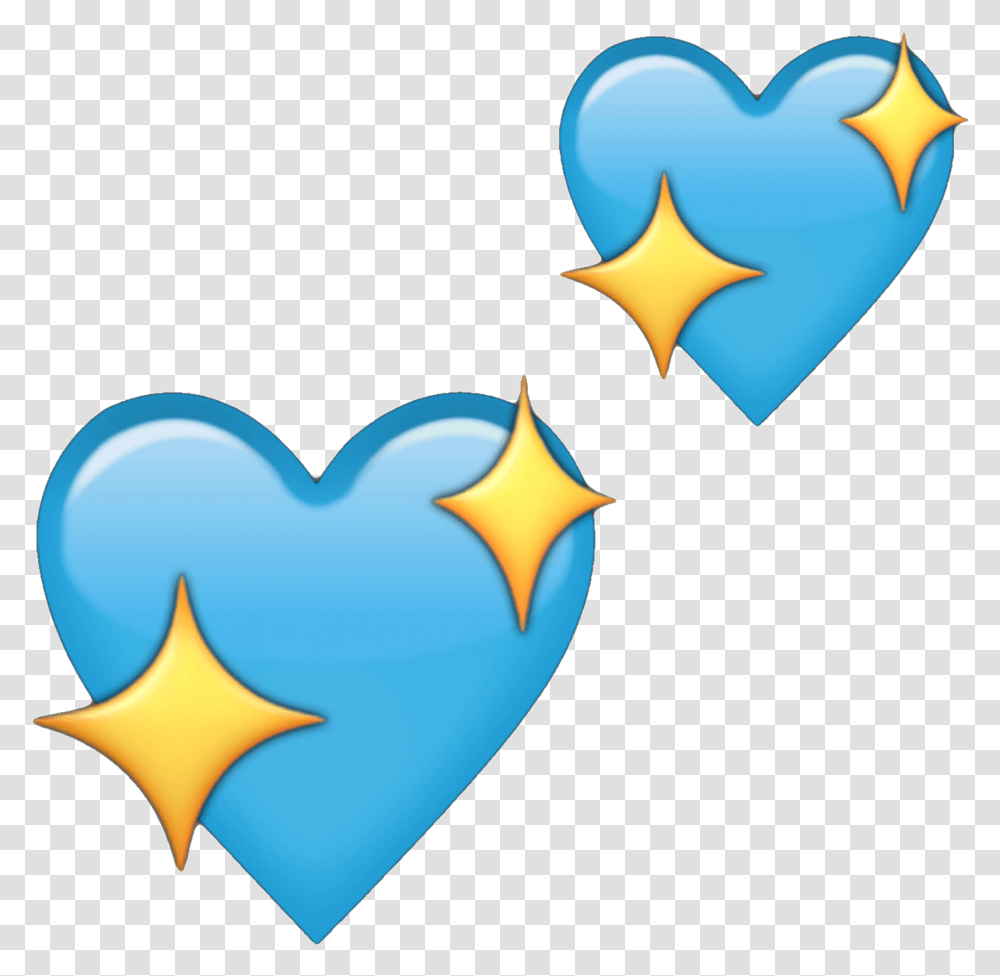 Blue Sparkle Blueheart Heartemoji Sparkle Heart Emoji, Shark, Sweets, Cushion, Halloween Transparent Png