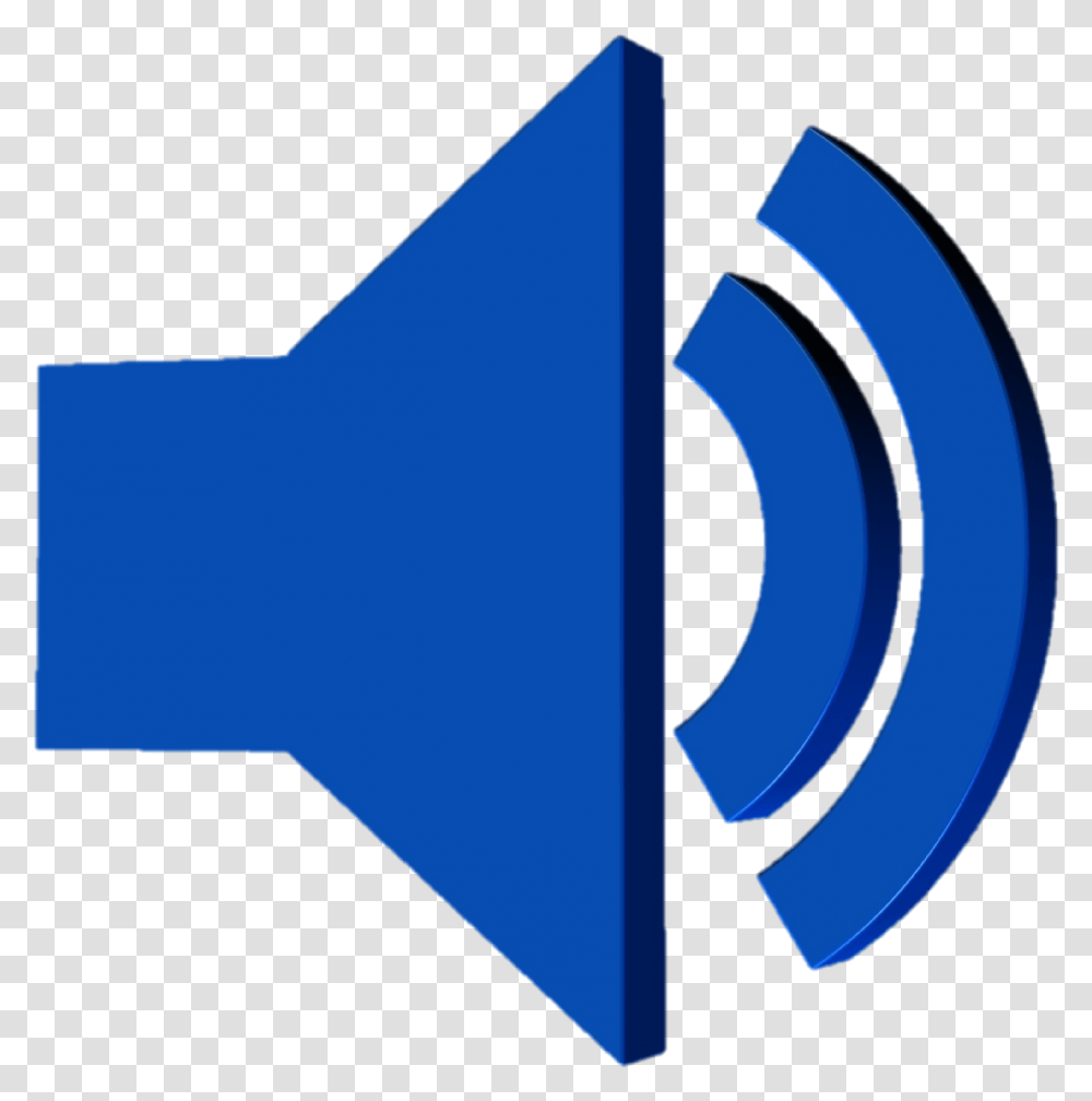 Blue Speaker Icon, Logo, Trademark Transparent Png