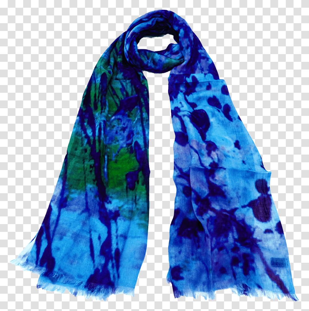 Blue Splatter Scarf, Apparel, Cloak, Fashion Transparent Png